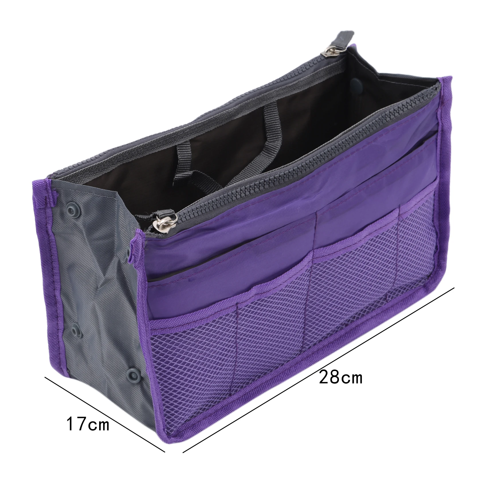 Makeup Handbag Organizer Insert Bag Multi Functional Women Solid Color Cosmetic Travel Bags High Quality Large Capacity Handbags