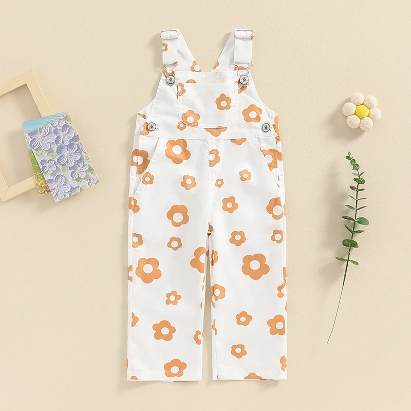 

Summer Baby Girl Clothes Newborn Outfit Floral Overalls Romper Pants Jumpsuit Toddler Little Cute Clothing