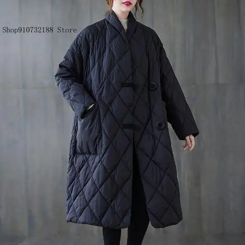 Autumn and Spring Winter Casual Loose Lady Puffer Outerwear Quilted Padded Parka Overcoat Jacket Coat Woman
