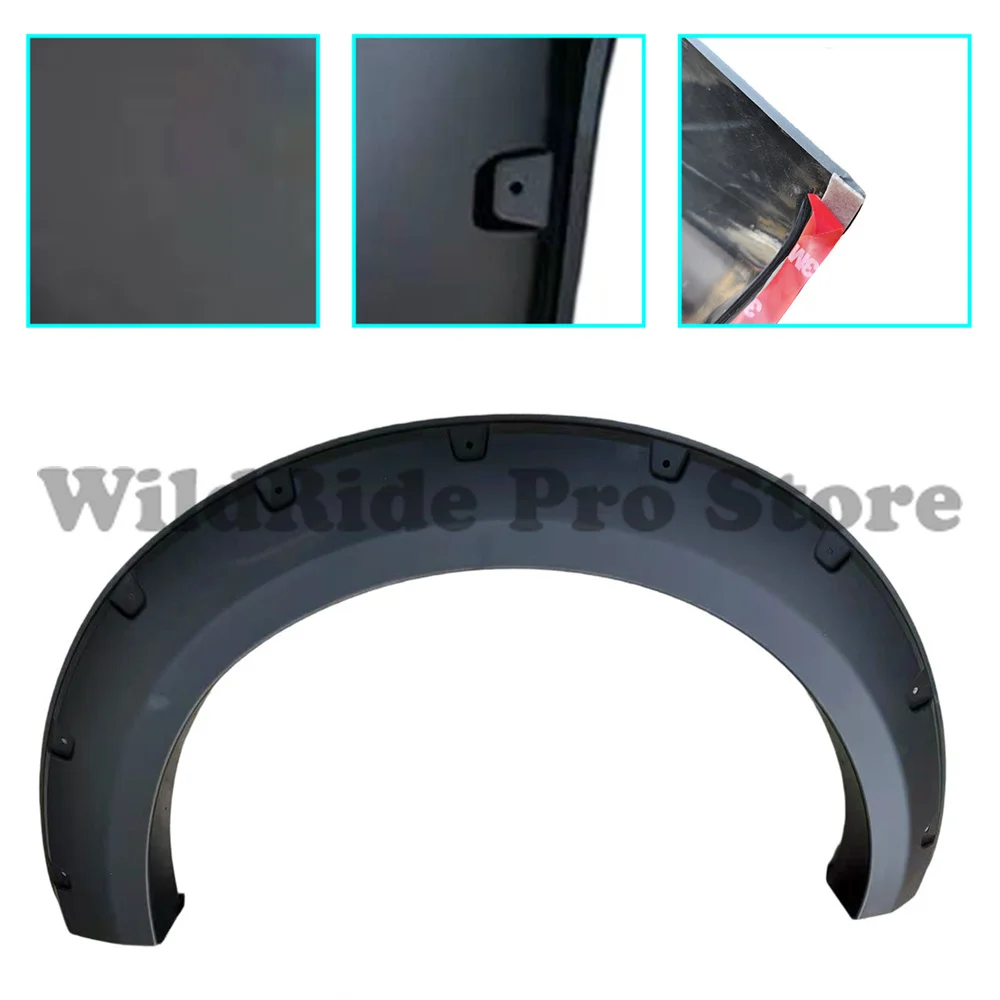 

Car Wheel Arch Fender Flares For Ford Ranger T6 T7 T8 2012-2022 Wildtrak XTL XL With Decorative Rivets Exterior Body Trim Kits