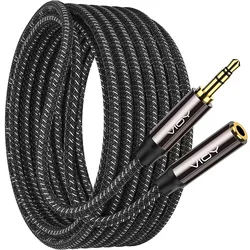Headphone Extension Cable Jack 3.5mm TRS Male To Female Stereo Audio Cable Nylon Braided Aux Cord for Car Smartphone Tablet Etc