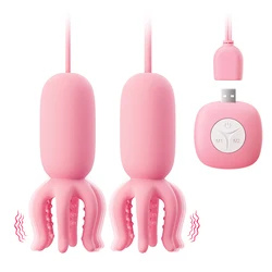 Nipple Clamps Vibrating Breast Clips Nipple Massager Stimulator 10 Speed Wired Vibrators Egg Sex Toys for Women Couples Fun