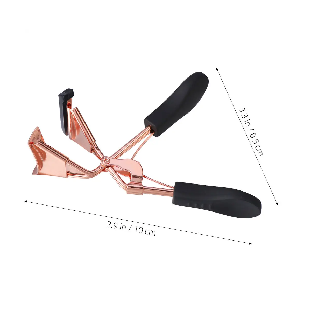 Eyelash Curler Ergonomic Lash Curler Tool with Protective Rubber Pad Smooth Curling No Damage to Lashes Portable Compact Rose