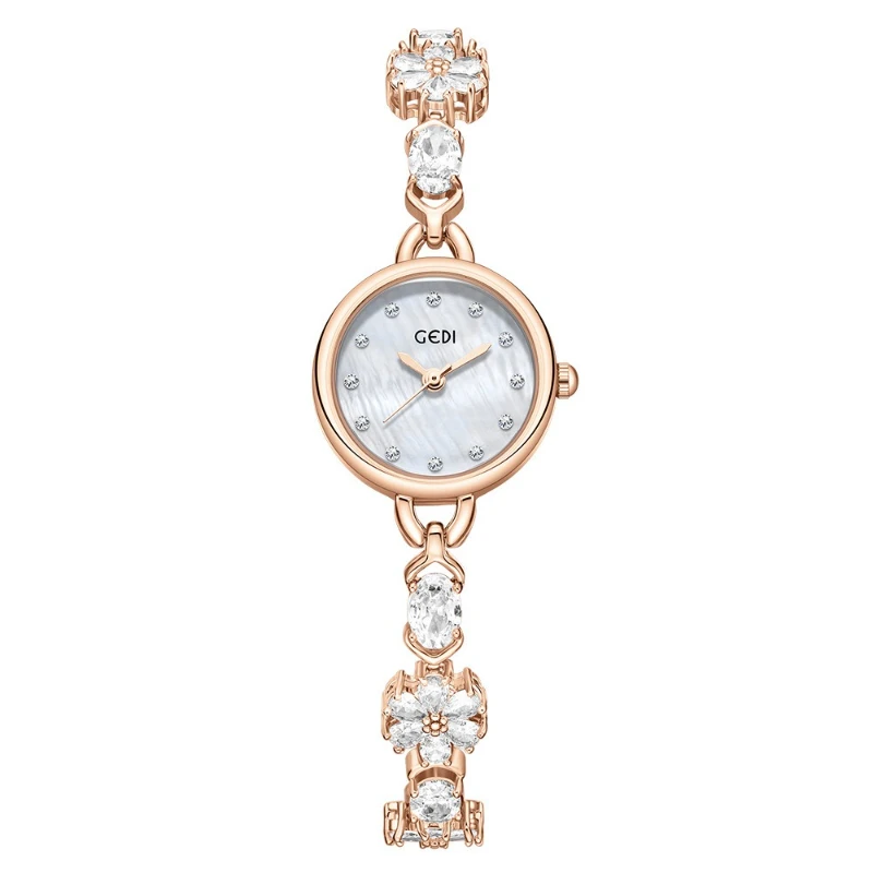 2025 New Elegant Student Crystal Ladies Bracelet Watch Fashion Waterproof Personalized Quartz Watch Light Luxury Birthday Gift