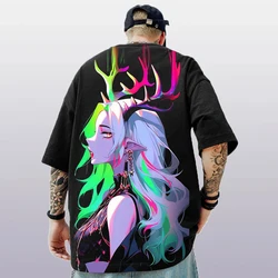 3d Anime Character Print Men's T-Shirt 2024 New Oversized Short Sleeve T-Shirt For Men Street Hip-Hop Tee Top Quick Dry T Shirts