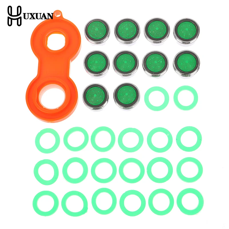 

Набор из 11 шт., водосберегающий кран, аэратор, сменный фильтр, смешанная насадка M24, 24 мм, резьба, смеситель для ванной комнаты, барботер, аксессуары