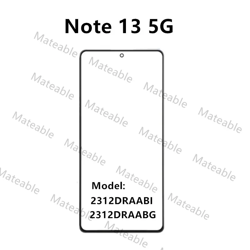 Note14 Note13 Front Glass For Xiaomi Redmi Note 14 4G 13 Pro 5G Touch Screen LCD Display Out Panel Cover Repair Parts + OCA