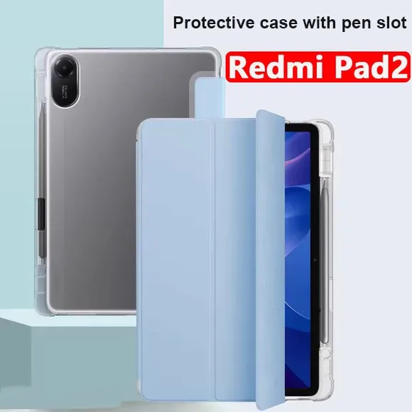 

Прозрачный мягкий чехол из ТПУ для Xiaomi Redmi Pad 2 11 дюймов 2025 SE 11 8,7 MiPad 7 7Pro 11,2 5 5Pro 6 6Pro 11 дюймов 2024 с слотом для ручки