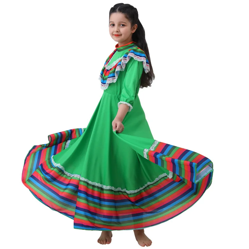 Танцевальное платье для девочек De Fiesta, костюм на Хэллоуин, платья принцессы для девочек