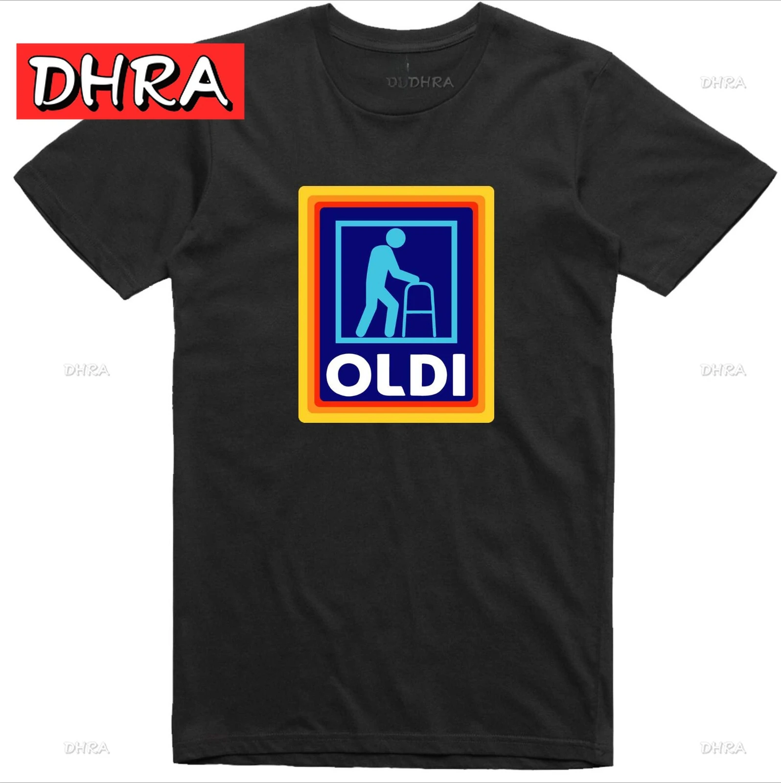 

Fathers Day Mens Funny T-Shirt Oldi Parody Gift For Dad Regular Fit 100% Cotton Artistic T-shirt Classic Creative Hiphop Tee