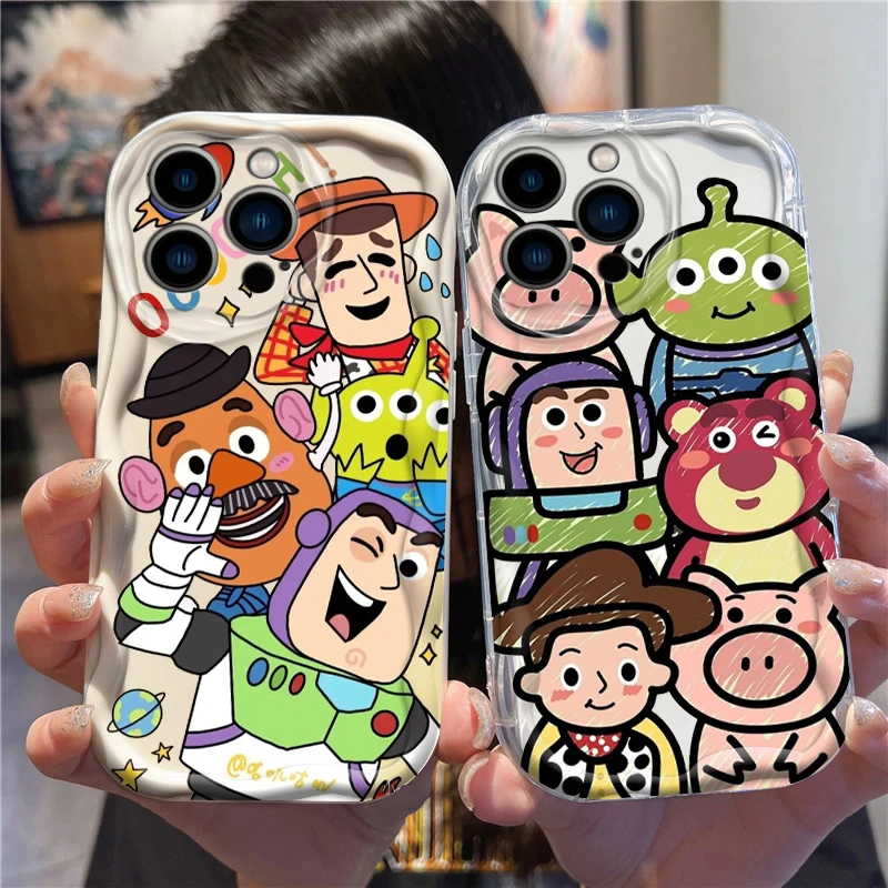 Toy Story Cute Cartoon Fashion For Apple iPhone 15 14 13 12 11 XS XR X Pro Max Plus Wave Oil Cover Phone Case