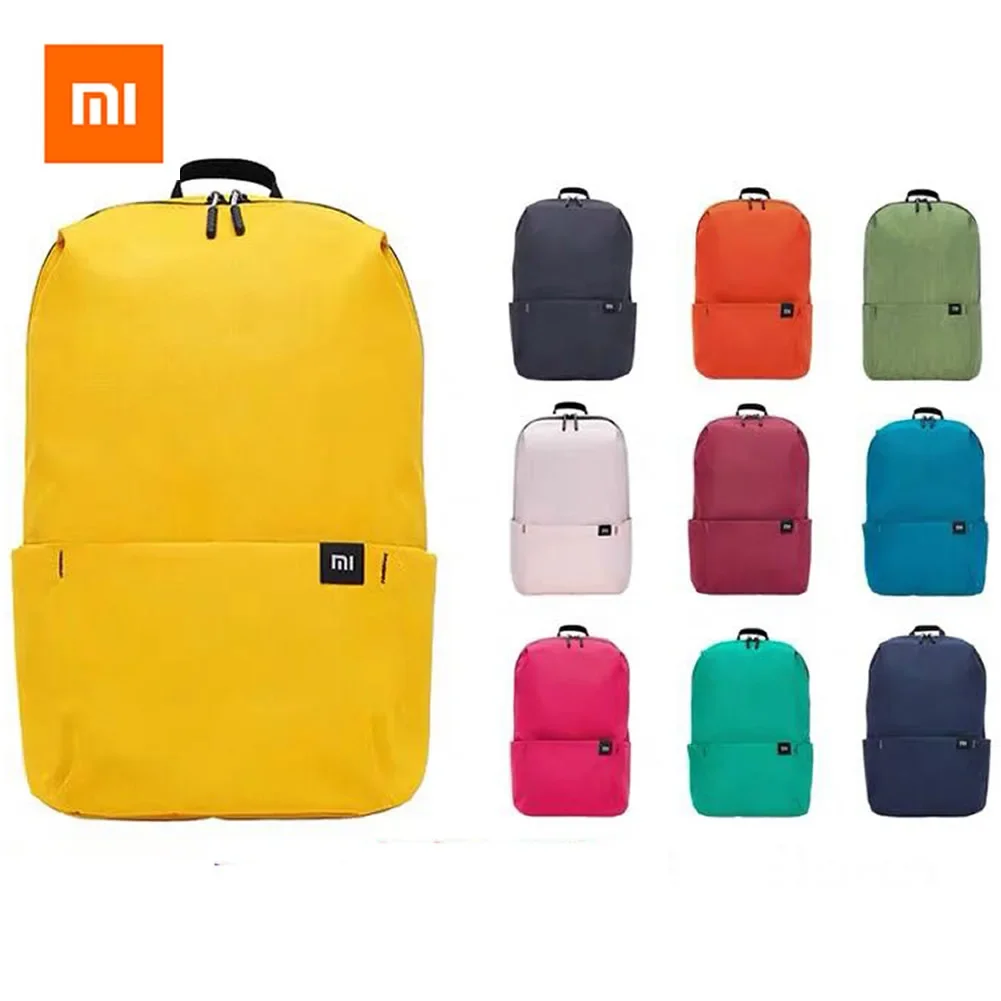 Оригинальный маленький рюкзак Xiaomi Mi городская Повседневная Дорожная Спортивная Сумка объем 10 л водонепроницаемая сумка унисекс многоцветная комбинированная умная сумка