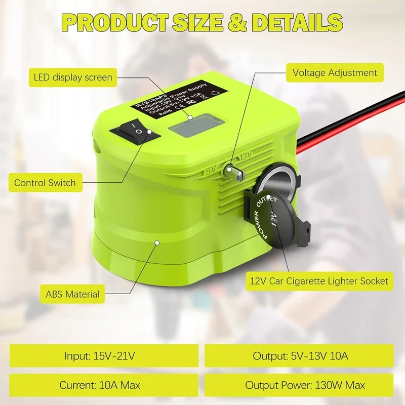 18V to12V Step Down Converters For Ryobis18V Li-ion Battery Powers Wheels Adaptesr Voltage Reducers Transformers
