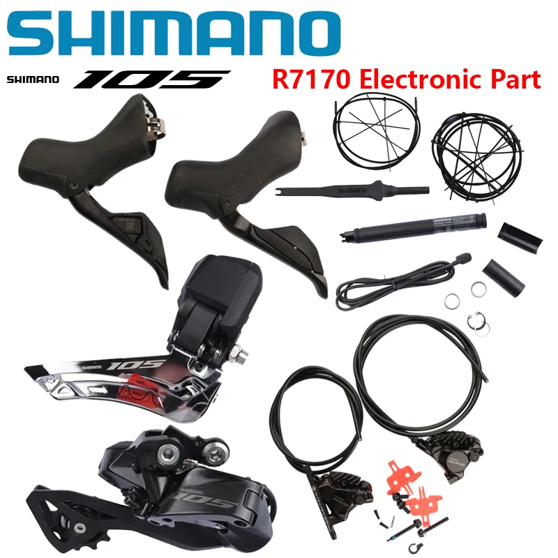 

Shimano 105 Series Di2 R7170 Electronic Groupset 2x12s For Road Bike No Crankset No Cassette No Chain Original Shimano Part