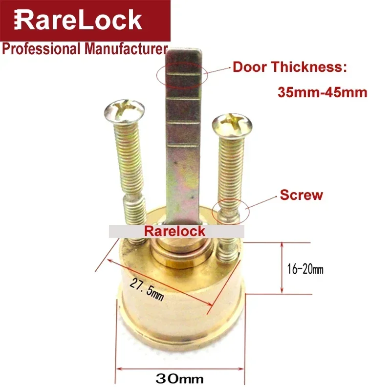 真鍮のドアロックシリンダーゲートロック異なるキー35-45ミリメートル厚さのバスルームアクセサリーをrarelock