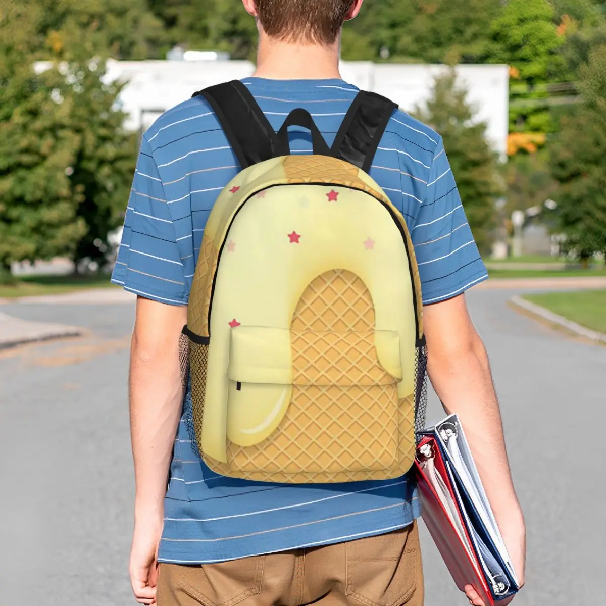 Ice Cream Dripping Kawaii Backpack Student BookBag Children School Bag Computer Shoulder Bags for Boys Girls