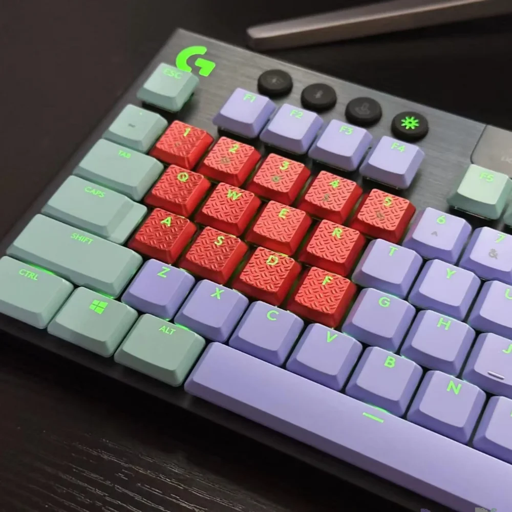 Logitech G915\G913\G815\G813\TKL87 メカニカルキーボード用 滑り止めテクスチャ交換用 (ASDW+方向キー)/(13キー)