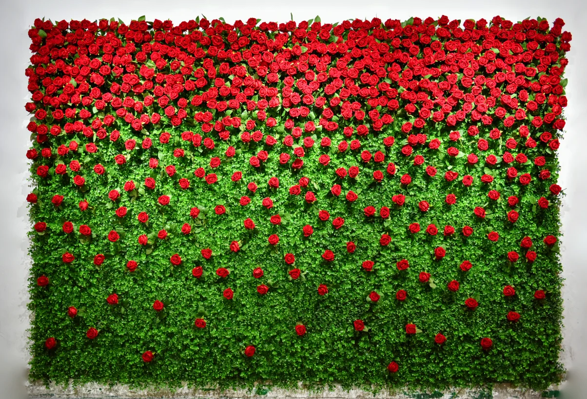 

Artificial flower wall background wall shop decoration photo background rose fake flower wall