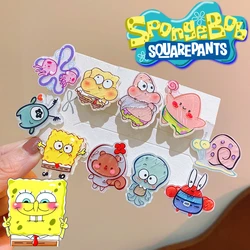 Calça Quadrada Esponja para Meninas, Patrick Star Anime, Acessórios para Cabelo Kawaii, presilhas dos desenhos animados, presente de aniversário para crianças