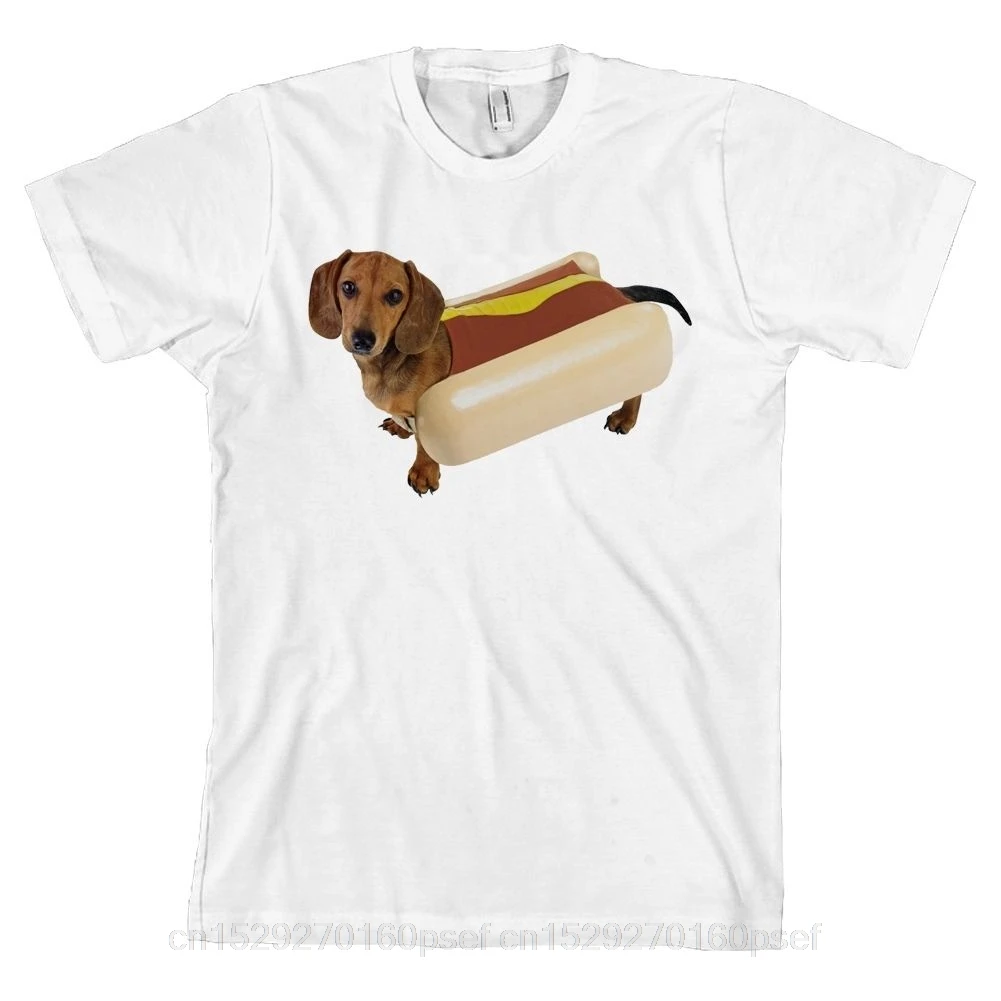 Dachshund Dog Bella + Canvas T Shirt Wiener Hot Dog Funny Puppy Costume Tee