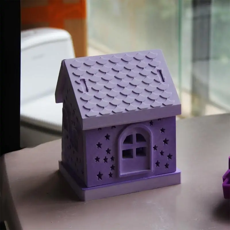

Beautiful Holders Silicone Mold Unique Star Snow House Stand Mold