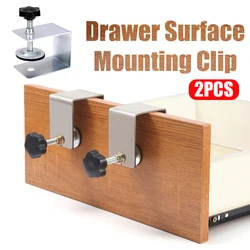 Cabinet Installation Clamp Zinc Drawer Fixing Clip Adjustable Cabinet Hardware Jig Portable Front Drawer Woodworking Clamp 2PCS