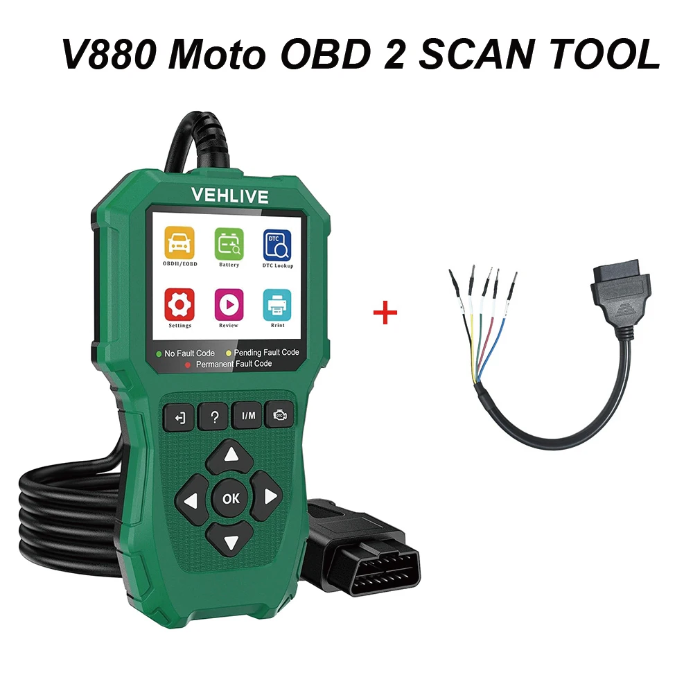 

VEHLIVE Motor OBD2 Scanner Tool Car Fault Code Read Free ECU Reset Automotive DTC Lookup OBDII Diagnostic Tools Battery Test