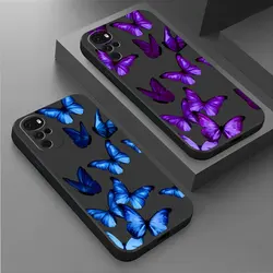 INS Retro Butterfly Case for Motorola Moto G60 G51 G71 G72 G22 G50 G30 G32 G31 G52 G53 G73 G60s TPU Soft Matte Cover