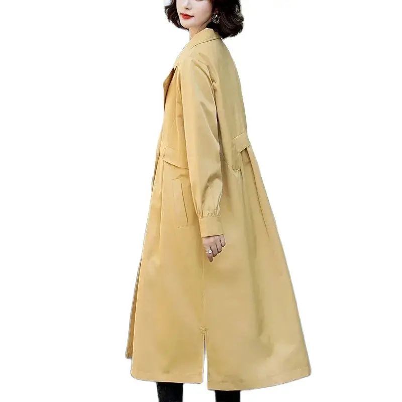 

Women Trench Coat Medium Long 2022 New Autumn Women's Windbreakers Coats Fashion Temperament loose Waist Female Outerwear