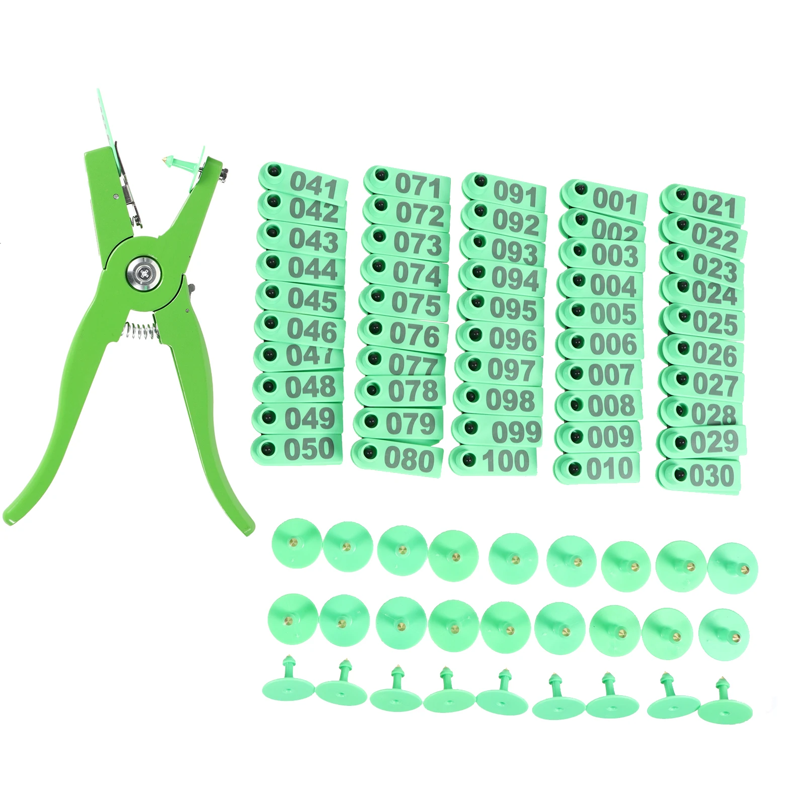 

103pcs Ear Tag Pliers Set Cattle Sheep Eartags Pin Marker Applicator Metal Remove Durable HeatResistant Safe