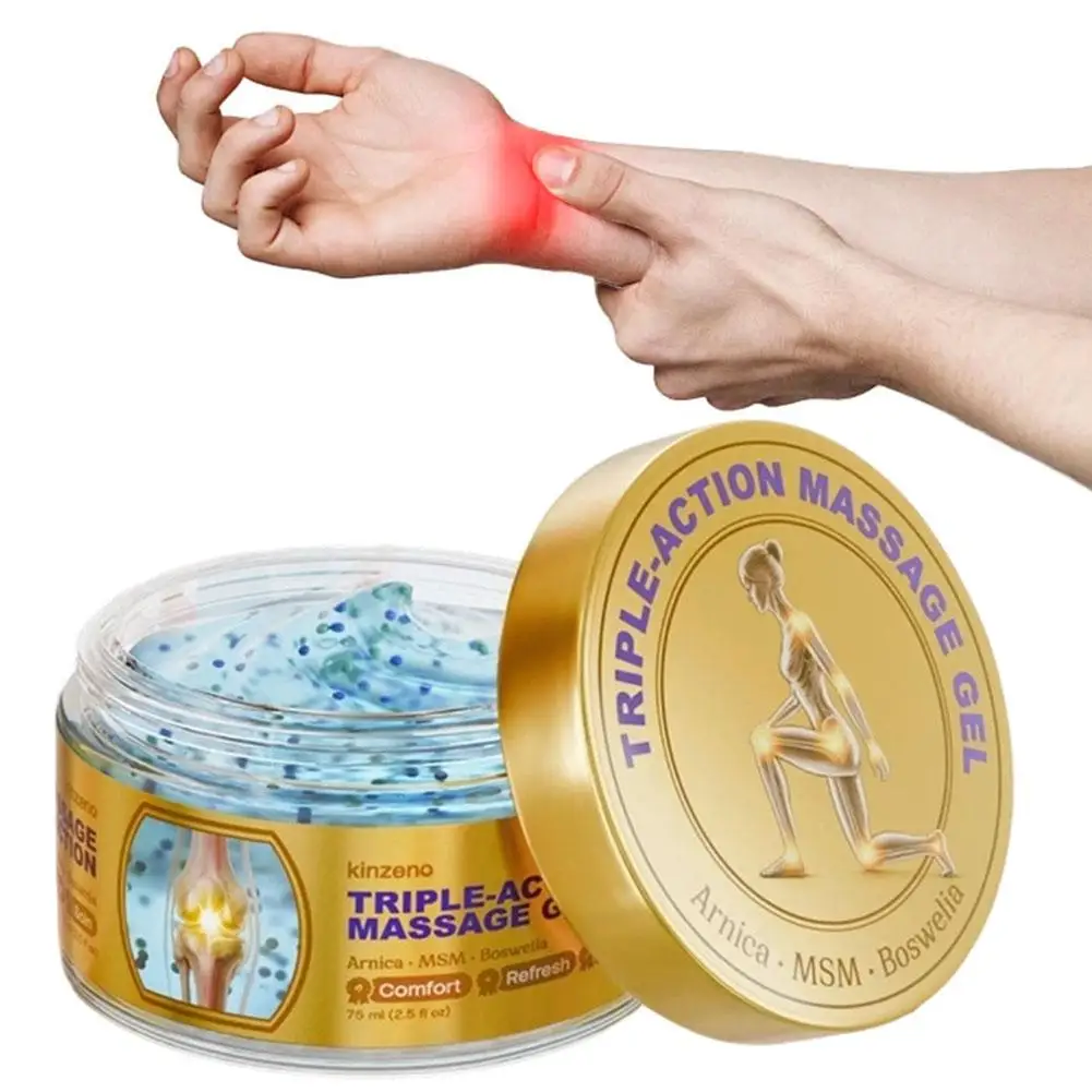 75ml Soothing Massage Gel Cream Lightweight Triple‑Action Cooling Gel for Daily Body Care Refreshing Non-greasy For Women & Men