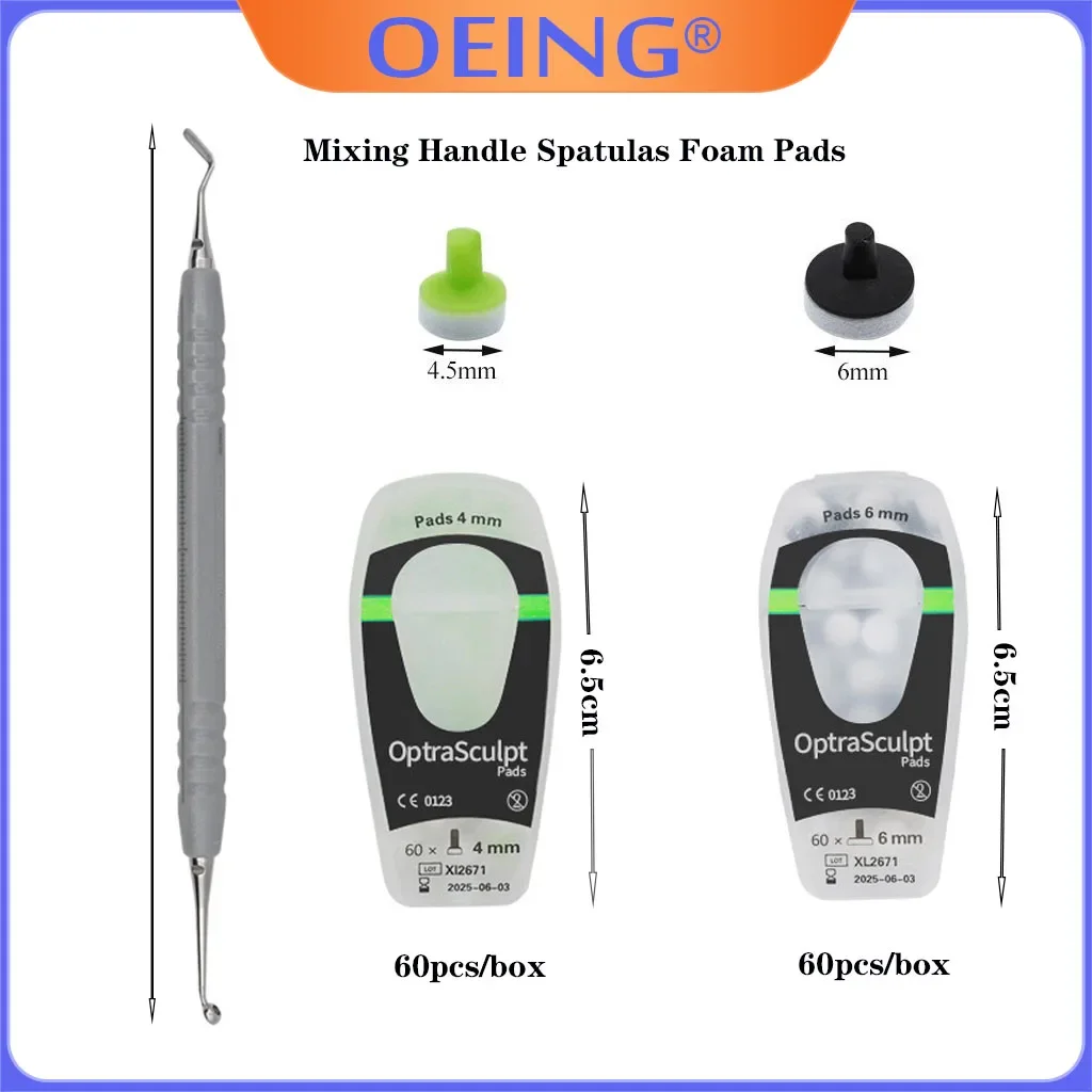 Dental Optrasculpt Pad Mixing Handle Spatulas Foam Pads Anterior And Posterior Composite Resin Tool Foam Modeling Dental Tools