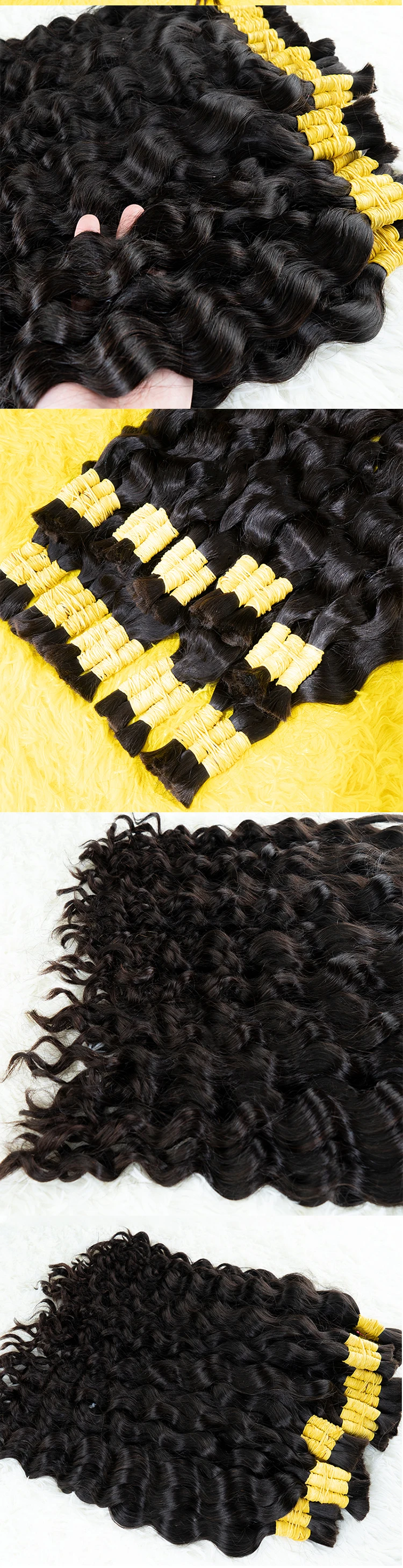 Human Hair Bulk Loose Wave No Weft Hair Bundles For Braiding Deep Hair Braiding Brazilian Natural Black Human Hair Extensions