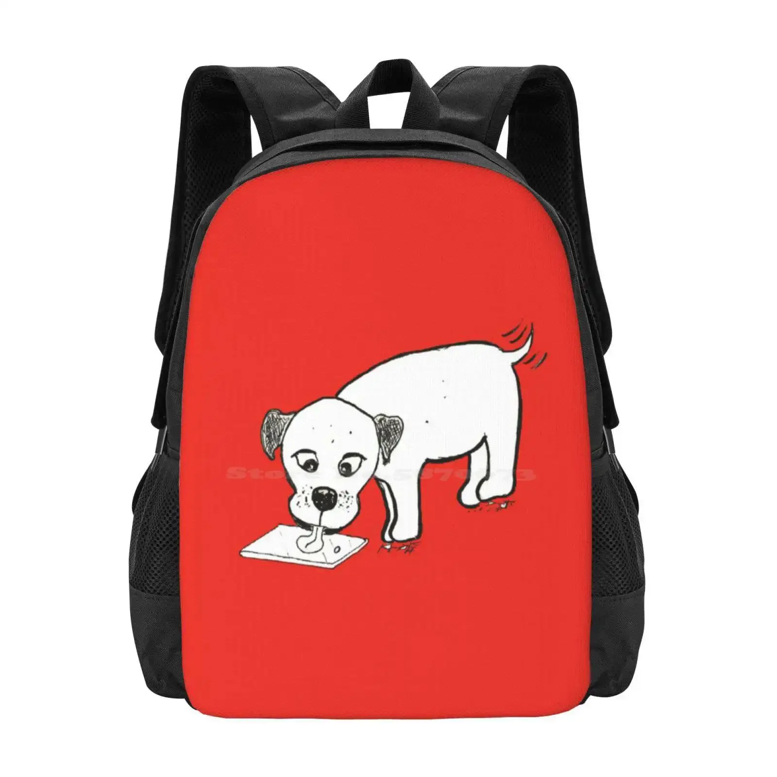 

Cartoon Puppy Licking A Smartphone Hot Sale Schoolbag Backpack Fashion Bags Dog Phone Cartoon Comic Nikki Attree Joy Happy Lick