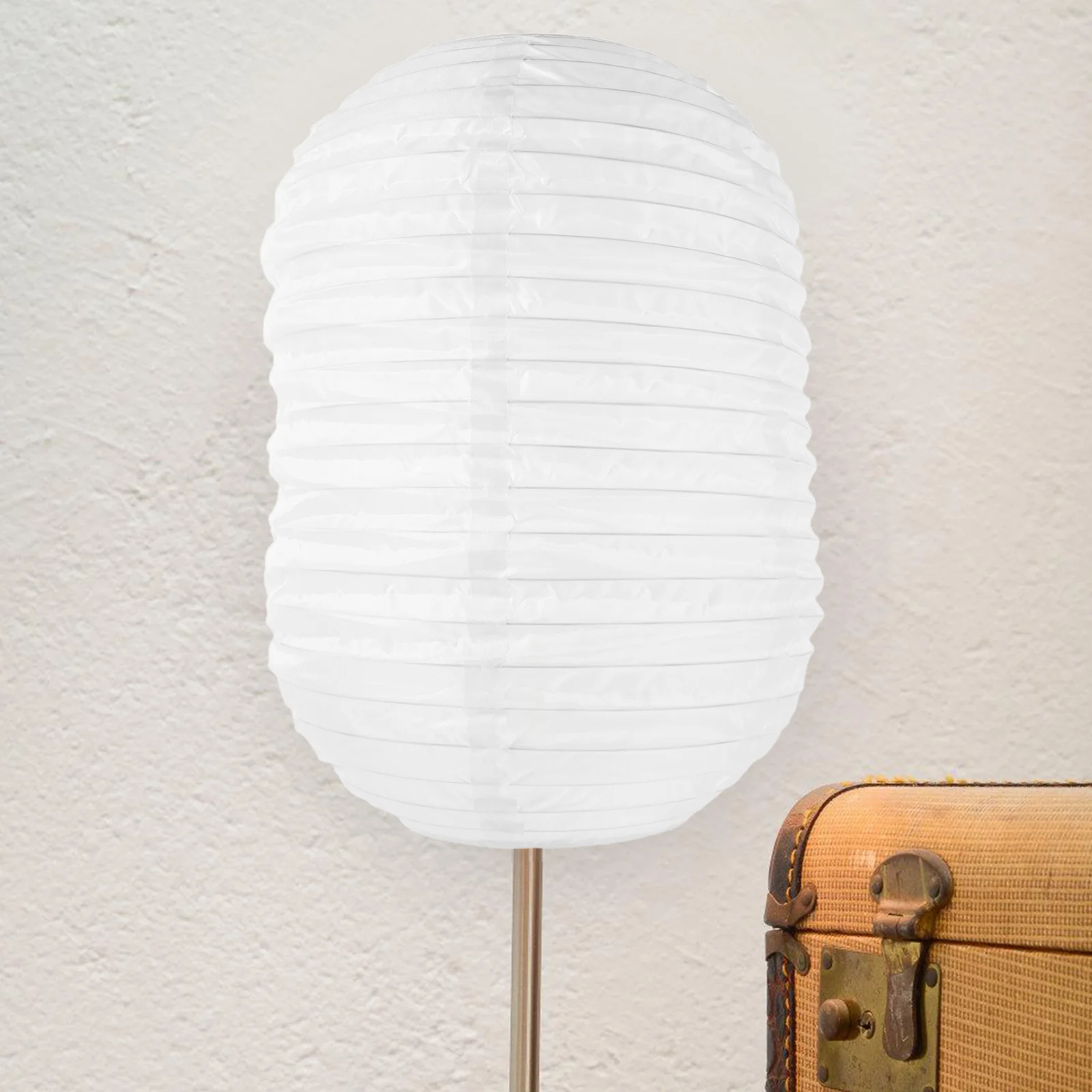 

1pcs European Style White Paper Lampshade Large Rice Paper Pendant Light Shade For Bedroom Living Room, Hanging Floor Lamp