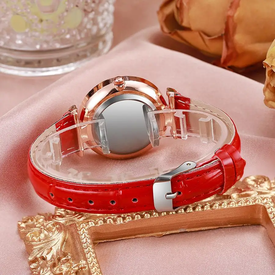 The new small perfume style full star Roman scale ladies belt watch simple compact thin strap women's watches