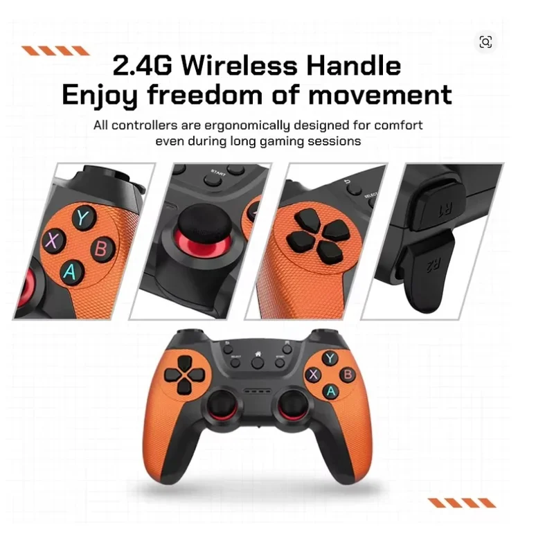 4K X10 Pro Game Stick HD Home Video Game Console Rechargeable Wireless Controller 3D Games 50 Emulators 50000 Retro Games view 3