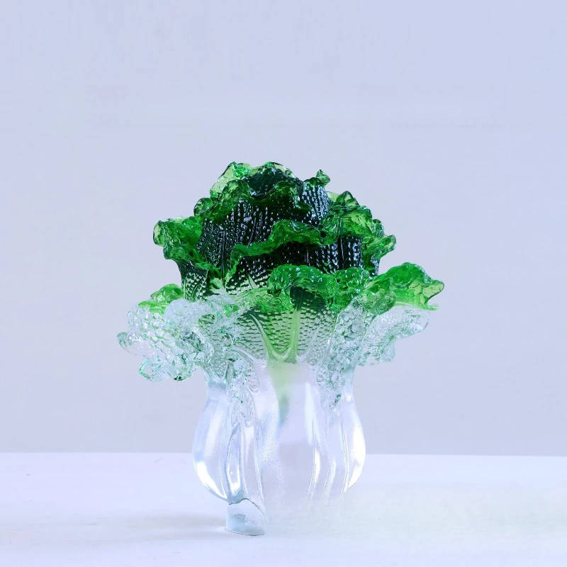 

Ancient glass Baicai glass handicrafts opening gift business gift glass ornament