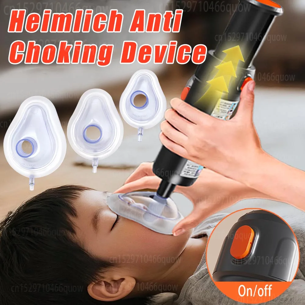 Anti Choking Auto Heimlich First Aid Choking Rescue Device with S&m&l Mask for Adults Kids Rescue, Life Saving Suction Emergency