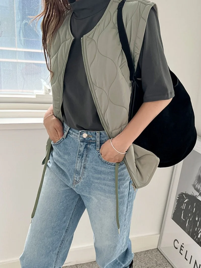 Début de l'automne brodé gourde Dstring décontracté chaud Svel coton gilet Faionable rond Ne fermeture à glissière femmes Sw...