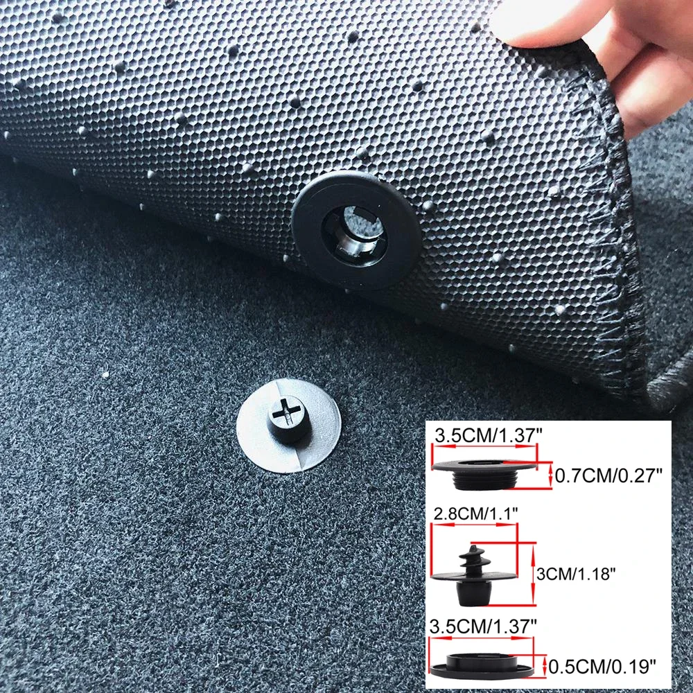 4Pc Car Trunk Floor Mat Clip Holder Grip Carpet Fixing Clamp Buckle Hook Fastener Retainer Resistant Parts Accessories Universal