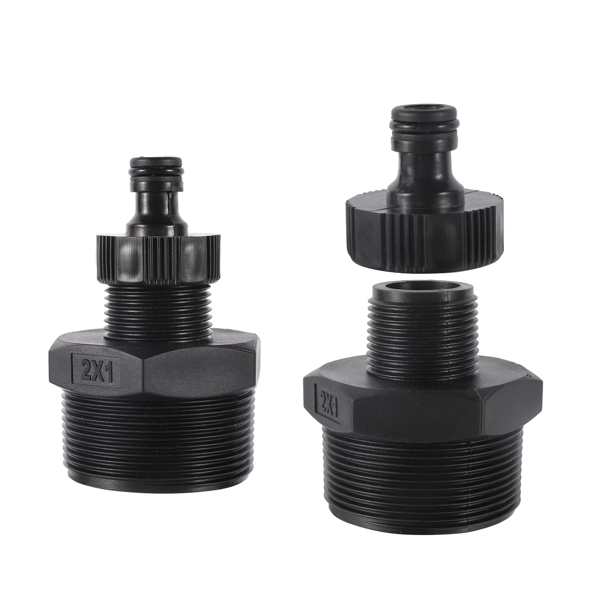 1Inch Male Thread To 2 Inch Male Thread Garden Hose Reducing connector 59mm Plastic Hose Fitting Faucet Adapter 1Pc