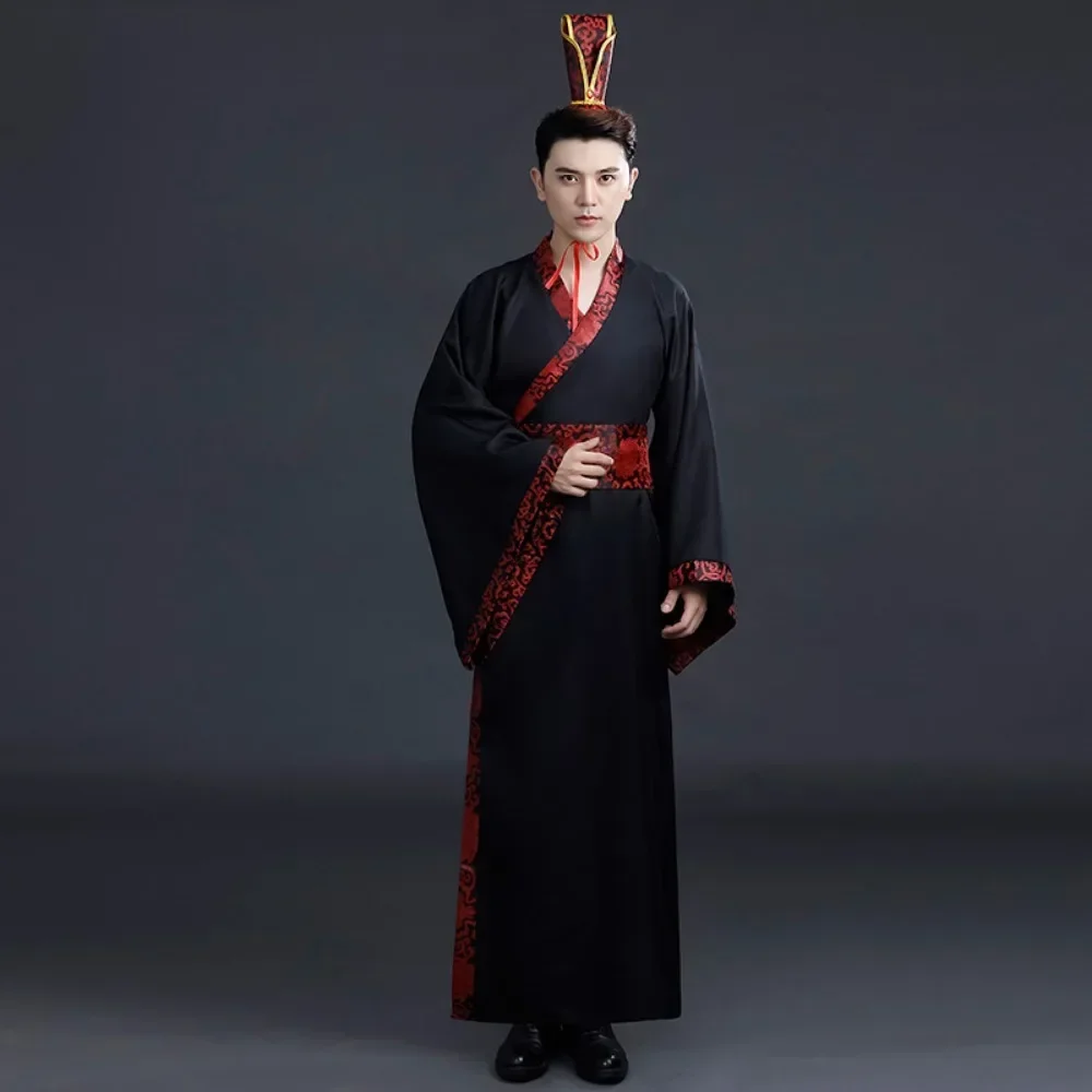 Roupas tradicionais chinesas hanfu roupas para homens roupas vintage cosplay estilo étnico 2 peça conjunto terno topos saia streetwear