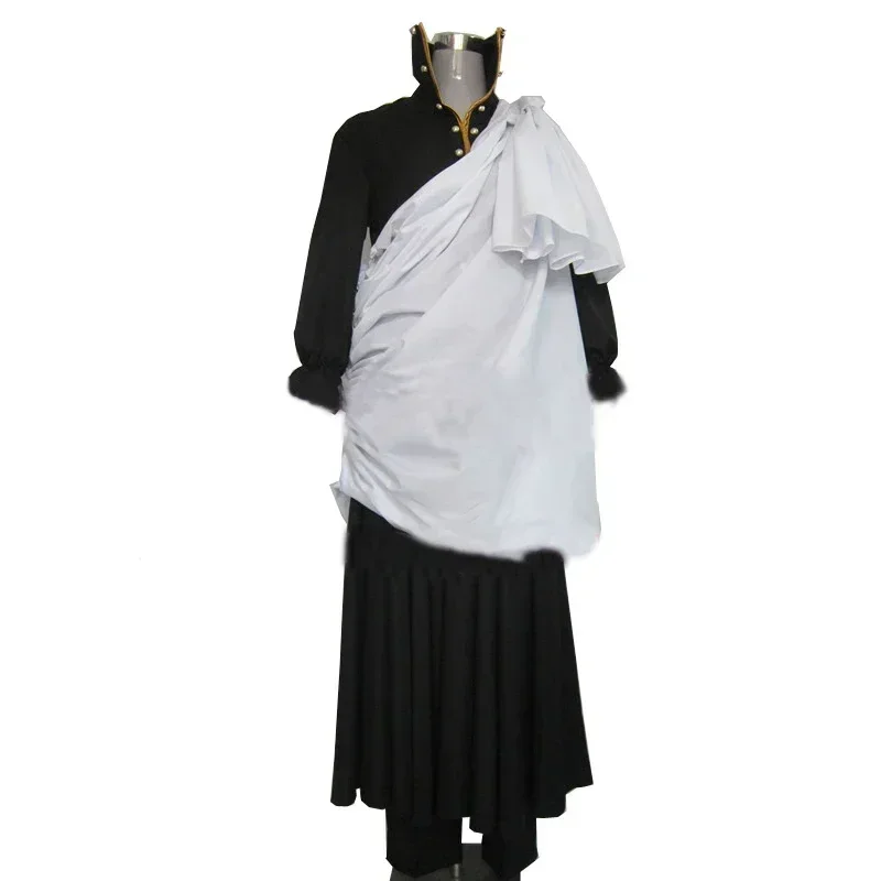 Nuovo arrivo Fairy Tail Zeref men Cosplay Costume Set completo e parrucca cappotto lungo pantaloni e panno bianco Halloween Cosplay women