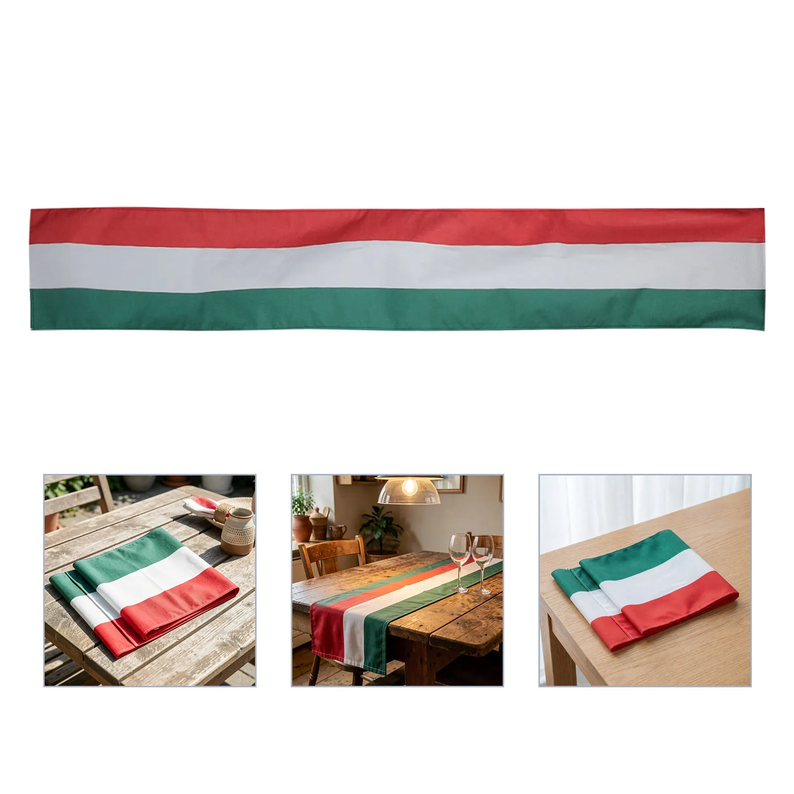 Italian Table Runner Linen Red Green White Italian Flag Theme Party Decoration Dining Table Decor Dinner Celebration Italy Style