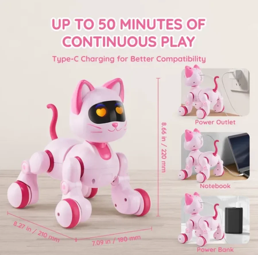 RC Robot chat jouet pour enfants parlant danse tactile télécommande Programmable interactif animal de compagnie robotique télécommande jouets robot chien