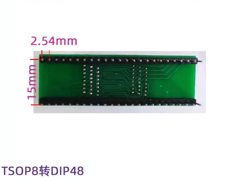 TSOP48 package chip burning socket test adapter on board solder free test extension socket flash download