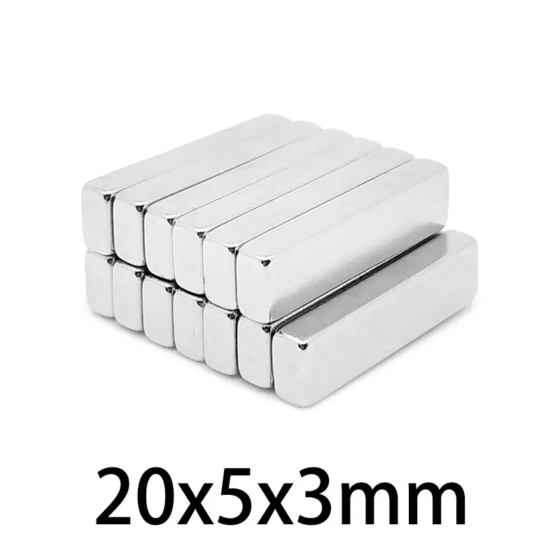 10/20/50/100/150/200PCS 20x5x3 Strong Block Magnets N35 Permanent Neodymium Magnet 20*5*3 Rectangular Rare Earth Magnet 20x5x3mm