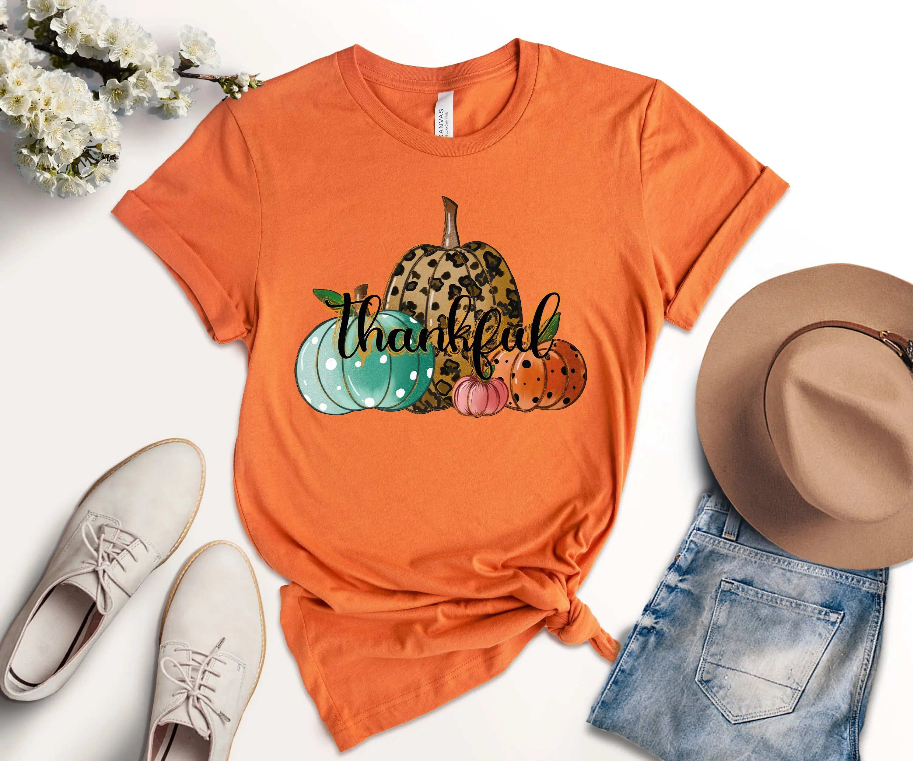 Love Fall Y'All T Shirt Leopard Pumpkin Print Hello Vibes Peace Thanksgiving Family