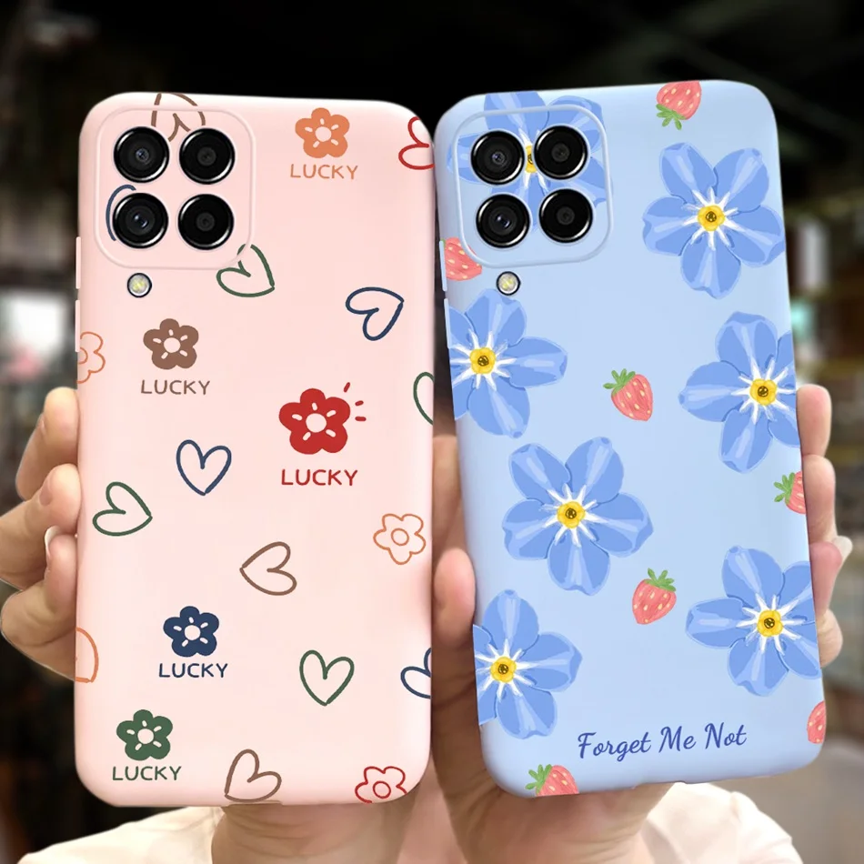For Samsung Galaxy M53 Phone Case Fashion Cute Pattern Macaroon Silicone Soft Cases For Samsung M53 M33 M22 4G 5G Back Cover